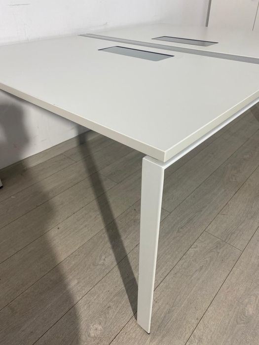 Birou Dublu Steelcase 160x120 cm, cu Cadru Metalic