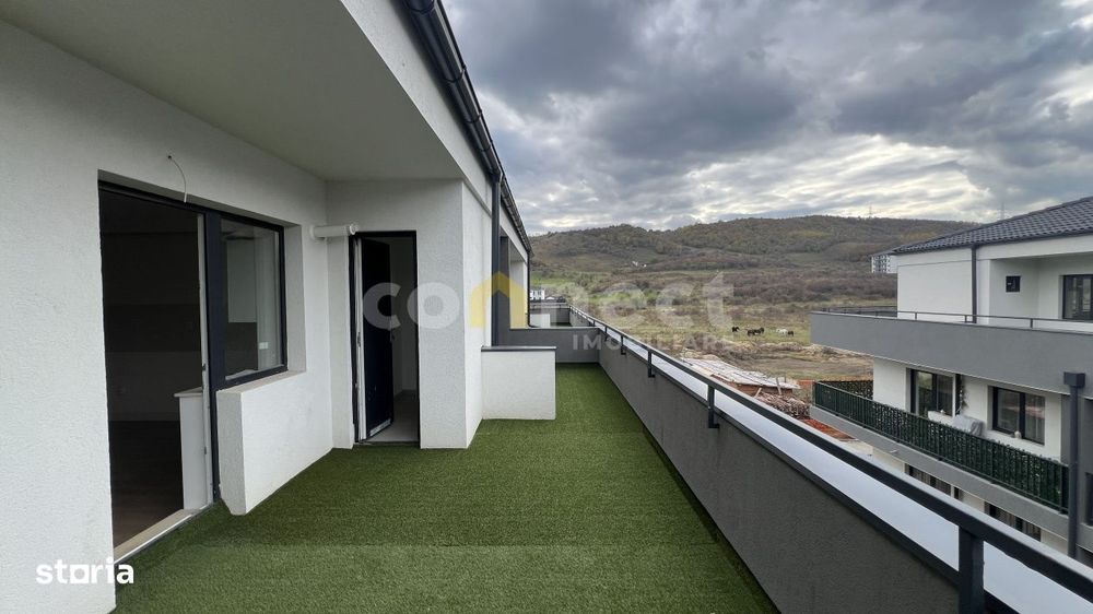 Apartament 3 camere, finisat | SU 60 mp | Terasa 24 mp | Boxa | Flores