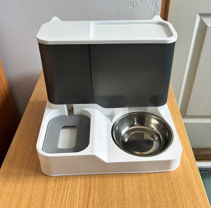 Dispenser hrana si apa pentru animale de companie, 2,8L cu 1L