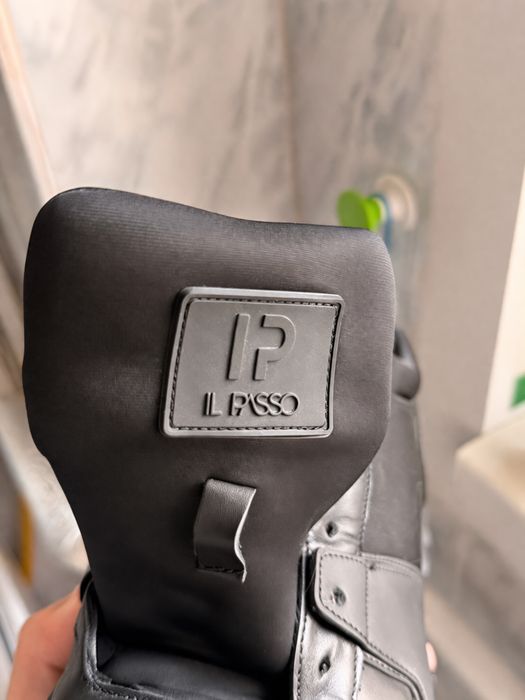 Adidași IL PASSO piele negri, chunky, talpă groasă, mărimea 44