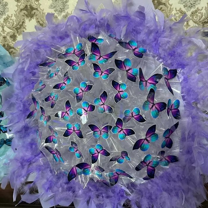 Fonus Kapalak Buket Shar vazdushni Gul Цветы Шарики Букет atirgul lola