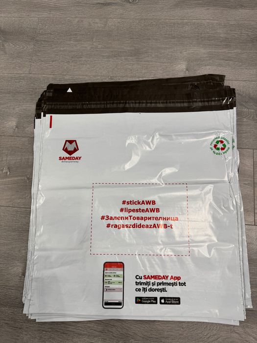 50 Pungi curierat, dimensiune 50x50 cm