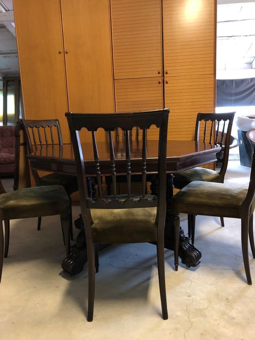 Masa scaune lemn masiv