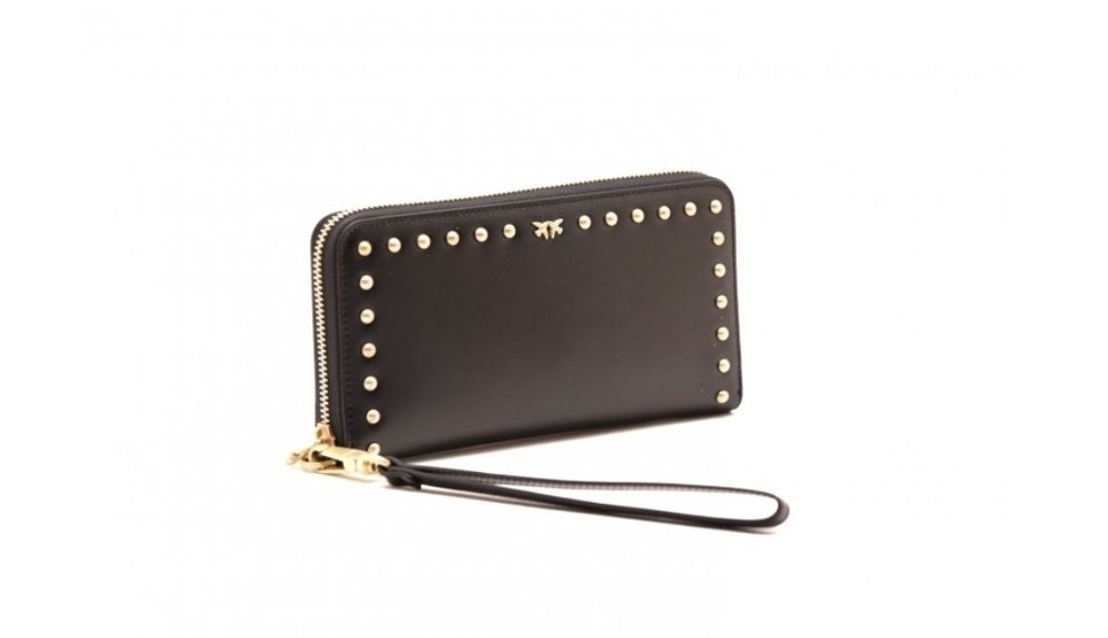 Portofel dama xxl PINKO, piele, negru, Nou