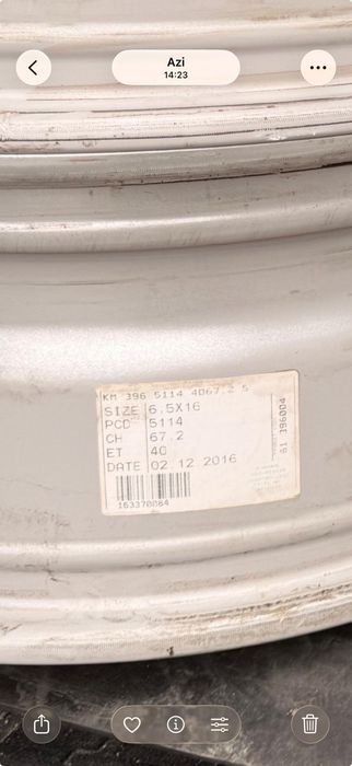 Jante aliaj originale Suzuki,Toyota