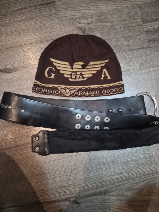 AMRANI Giorgio winter retro, vintage. Shapka pletena i est. koja kolan