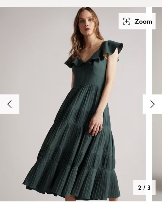 Рокля лен/памук на Ted Baker, размер М