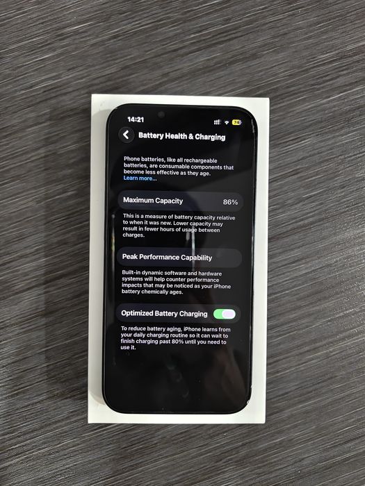Iphone 13, 128gb емкость 86%