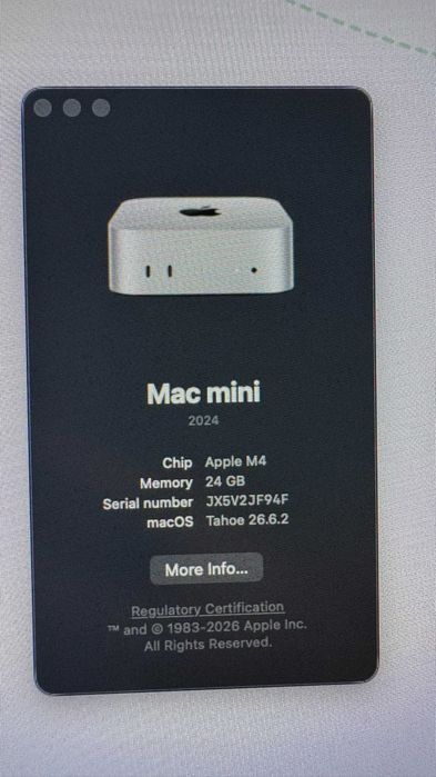 Apple Mac Mini M4 24GB / 512GB