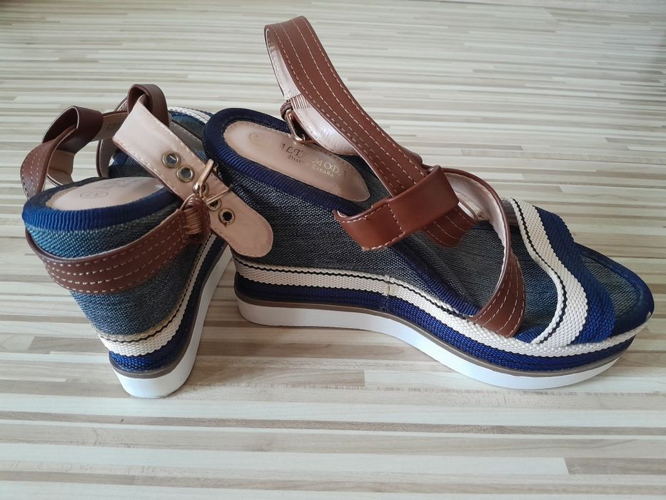 Sandale dama din material blugi