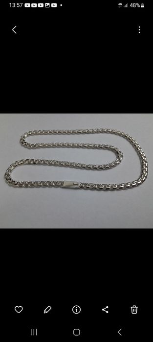 Серебряная цепь бисмарк, новинка