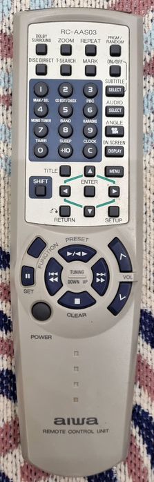 Sistem audio AIWA DVD/CD/Casetă – FUNCȚIONAL – Telecomandă inclusă