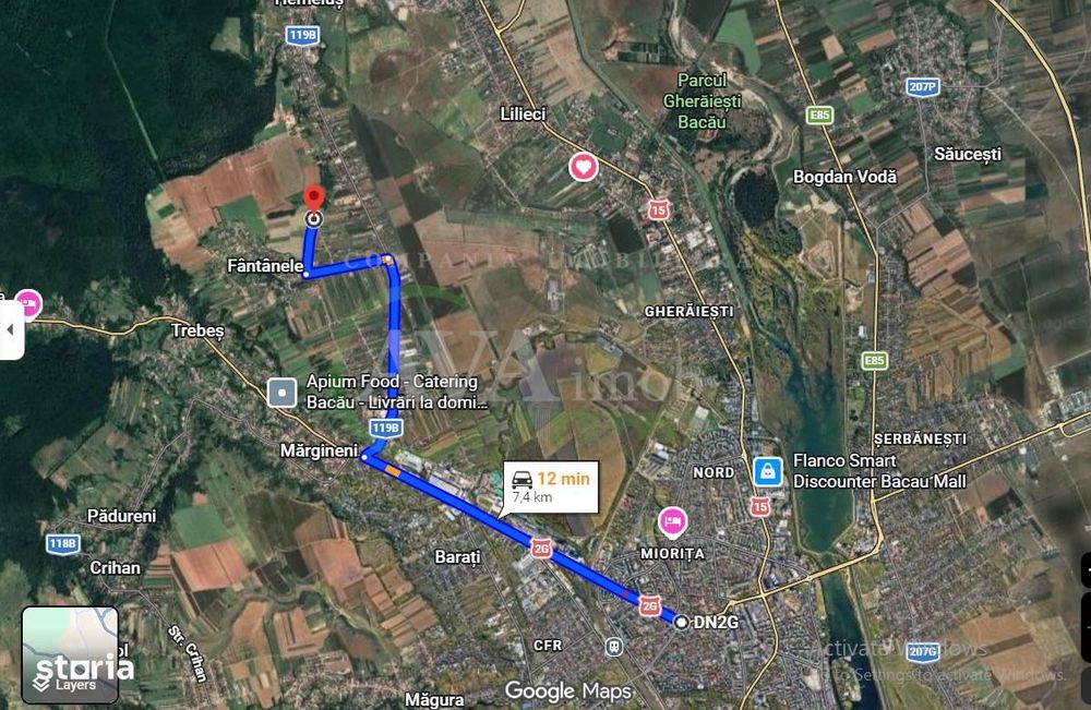 Teren intravilan 1181 mp cu deschidere de 20ml zona Fantanele-Bacau