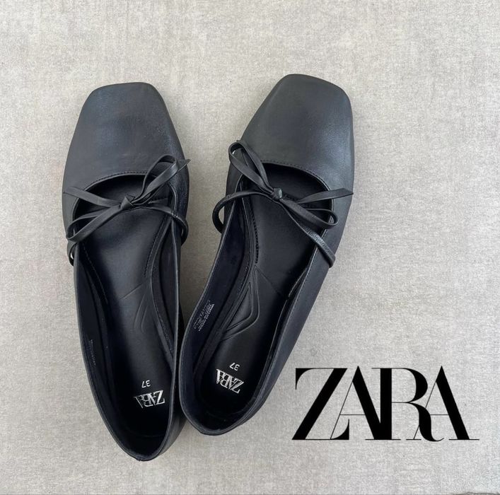 Кожаные балетки Zara 37р