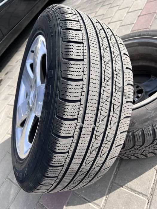 Vand jante originale mercedes 2 bucati cu anvelope de iarna 225 55 16!