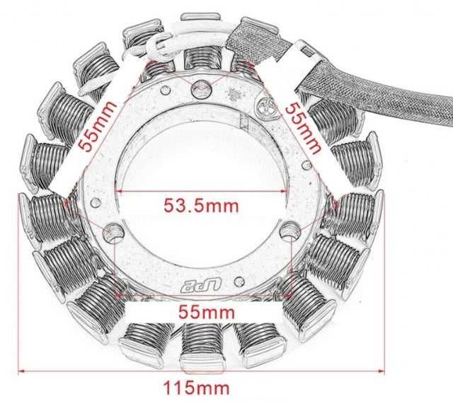 Magnetou Stator CF Moto 500cc ATV 0180-032000