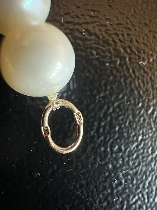 Руски бижута - гривна с ест. перли и злато и брошка с кехлибар