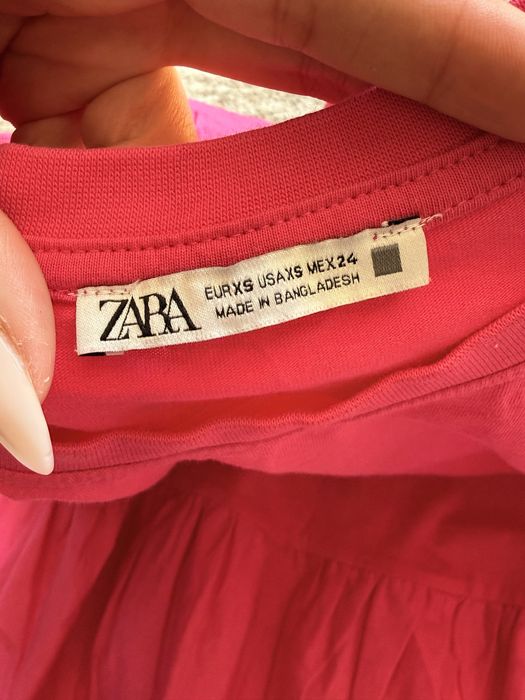 Дамска розова рокля Zara Зара размер ХС
