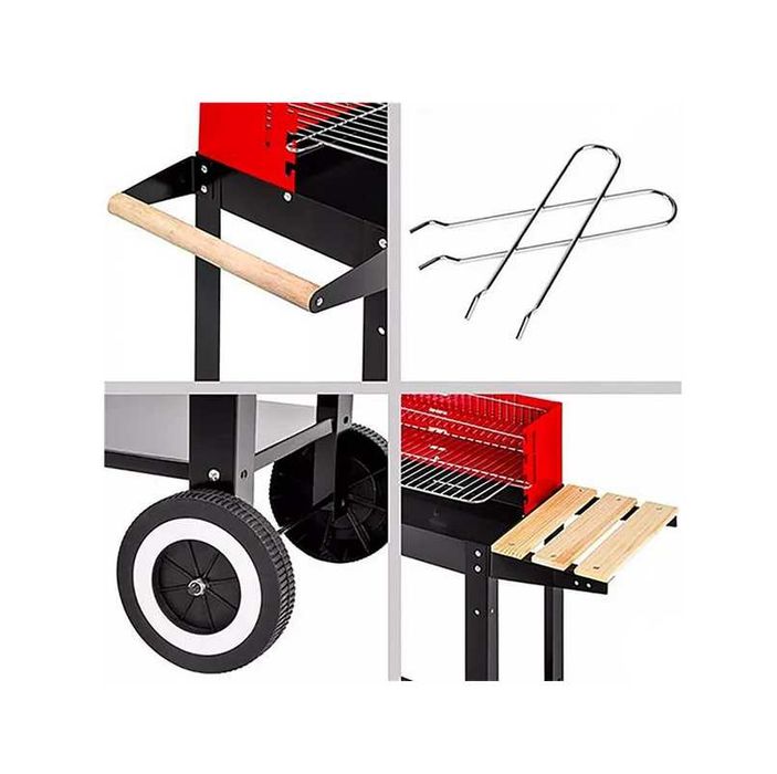 Преносимо барбекю Mercado Trade, За дървени въглища, С колелца
