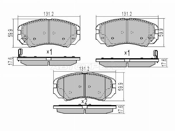 Колодки тормозные перед  Hyundai Tucson