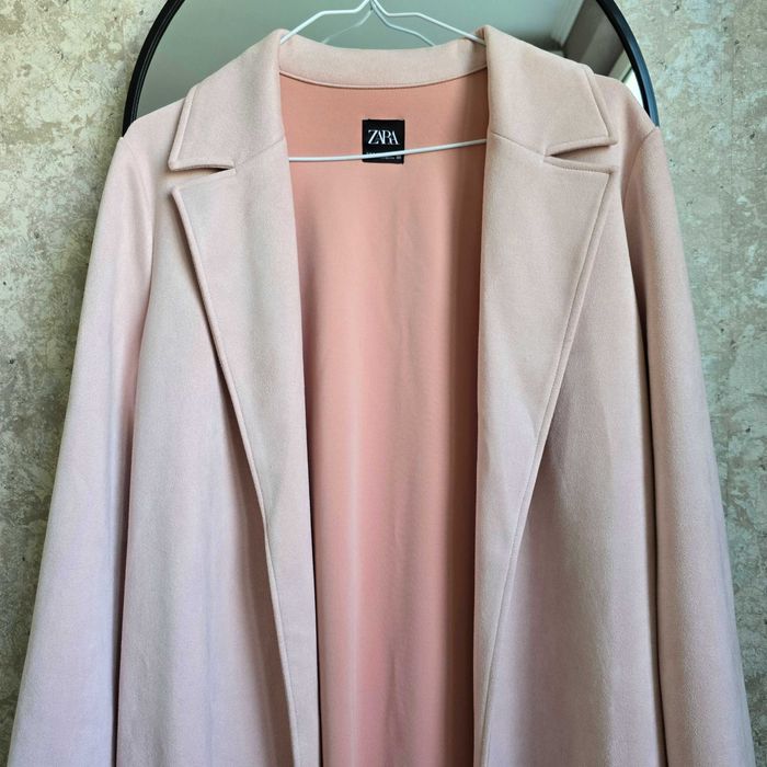 Елегантно ZARA палто Pink, Size S – Soft Girl Aesthetic