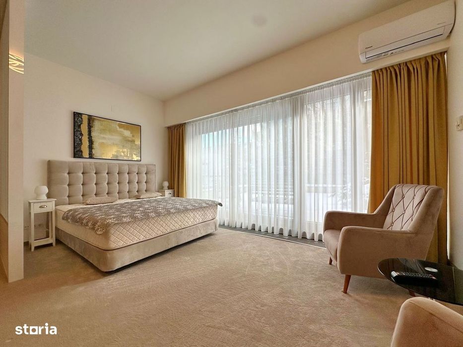 Studio spațios de închiriat — Bellevue Residence, mobilat, terasă, par