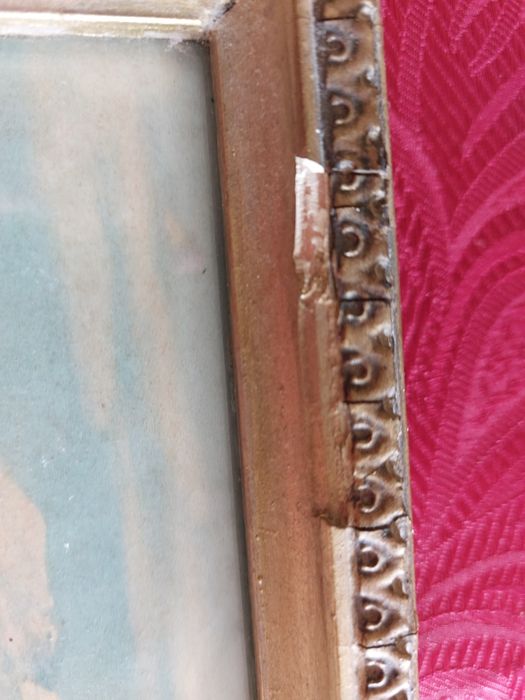 Litografie veche cu semnătură