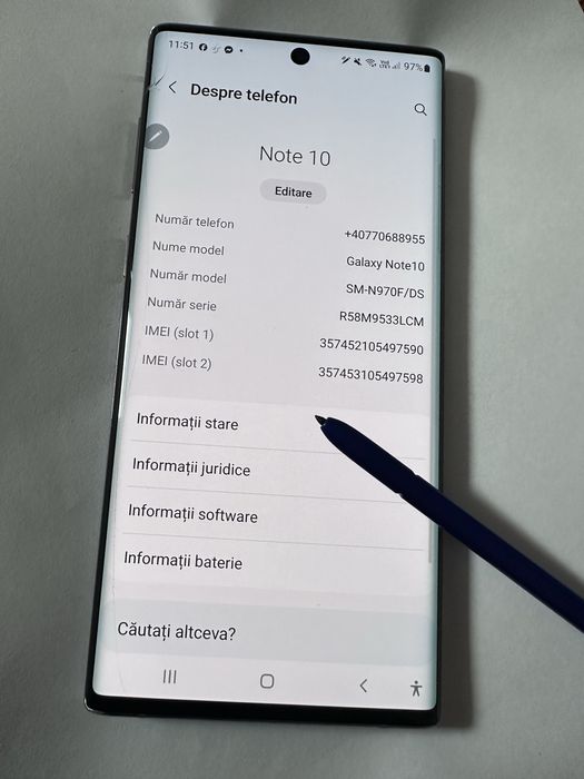 Vand samsung  galaxy note 10