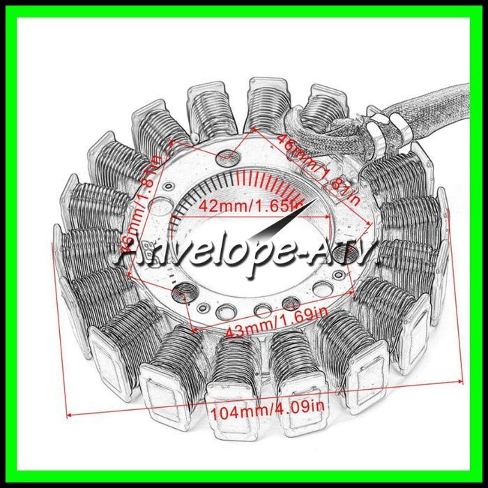 Magnetou Stator Atv LINHAI 420 410 400 300 - 18 Bobine 104mm