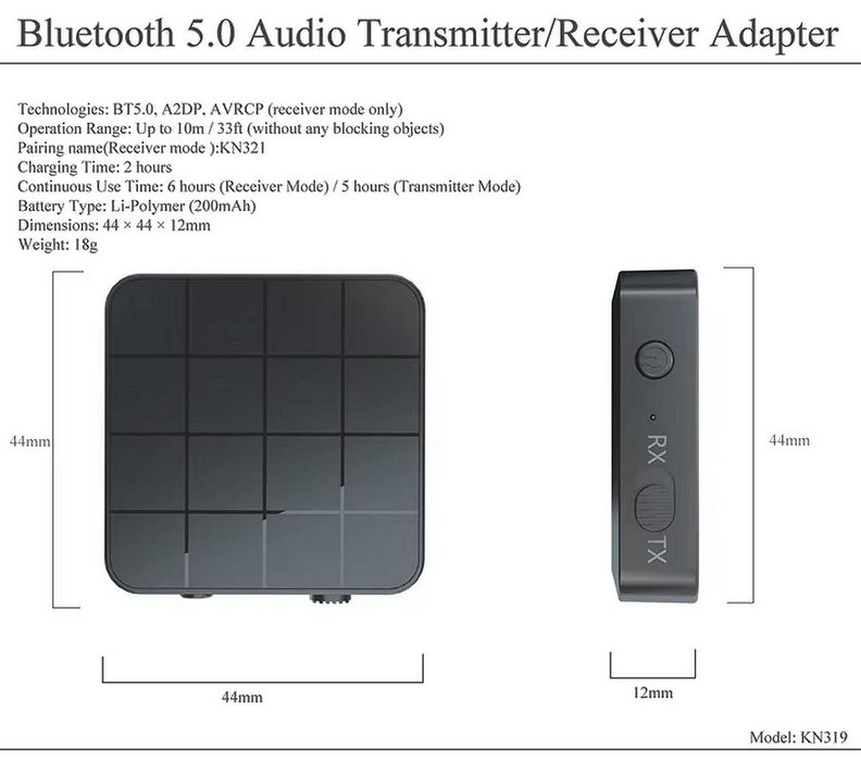 Adaptor receptor bluetooth, adaptor receptor/transmitator bluetooth
