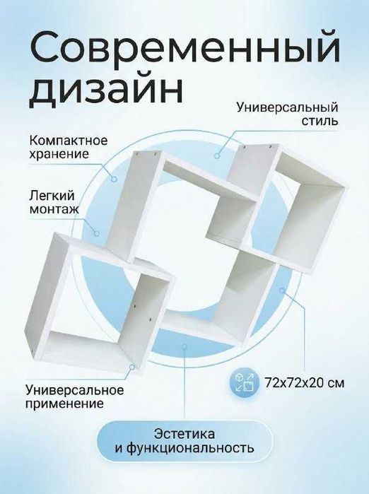 Полка навесная "Кубы"