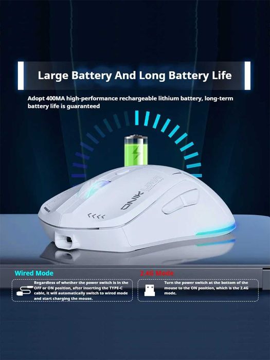 ONIKUMA CW917 Игровая мышь с встроенным аккумулятором