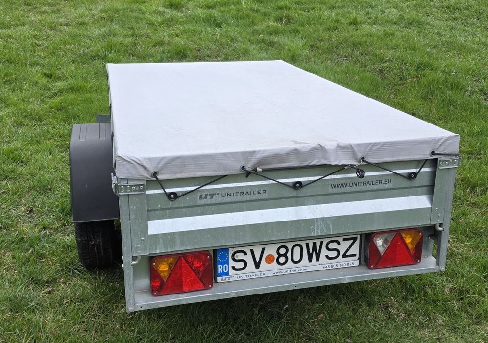 Remorca 750 kg rabatabila, înmatriculată, acte valabile