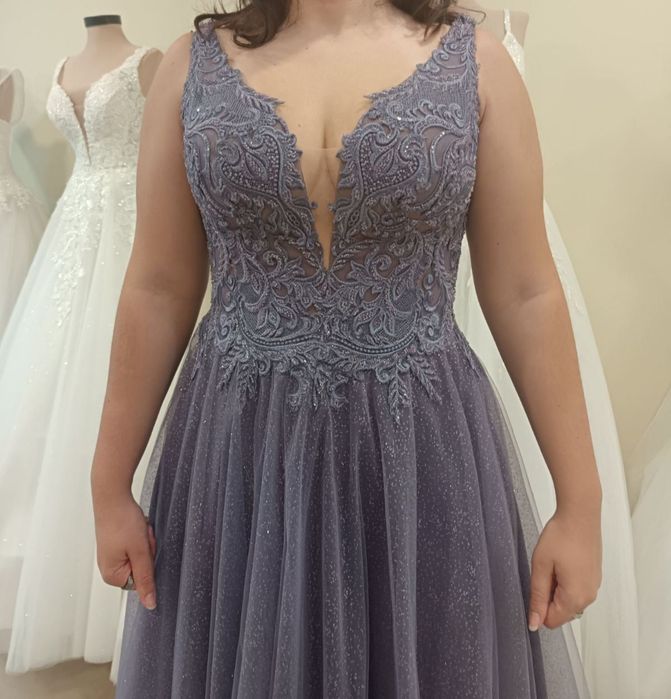 Рокля бална лилава