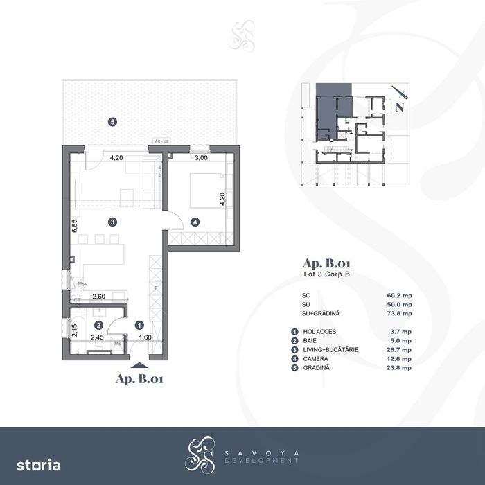 Apartament 2 camere cu grădină. Pret Negociabil — fotografia 3