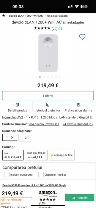 devolo dLAN 1200+ WiFi AC Einzeladapter
