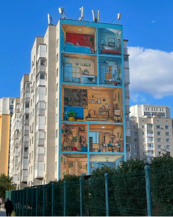 Мурал, художник, рисунки, роспись