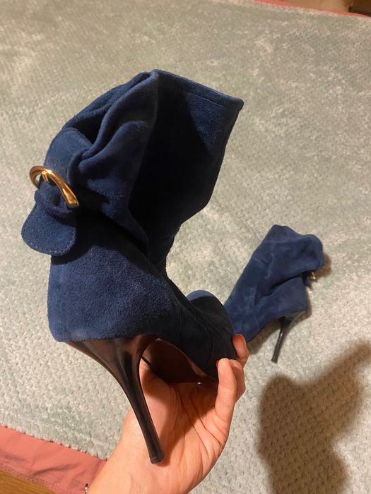 Зелени велурени боти Davos Gomma