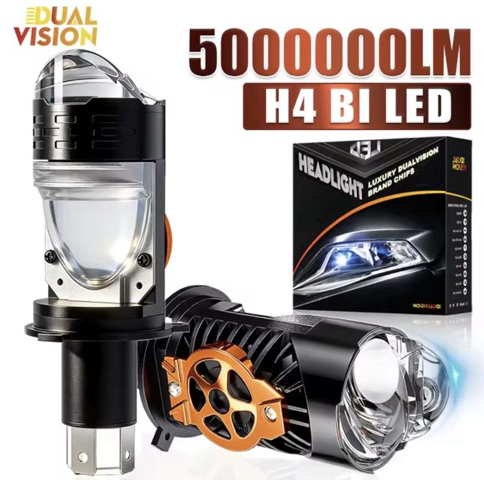 Becuri H4 led cu lupa