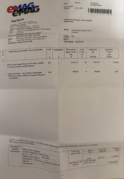 Iphone 16 ProMax Natural Titanium