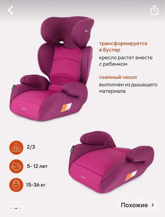 Автокресло+бустер