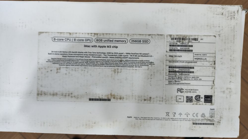 iMac 24” M3
• 8/8/256GB - 1450$