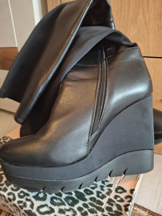 Дамски ботуши от плат и еко кожа Paolo Botticelli.