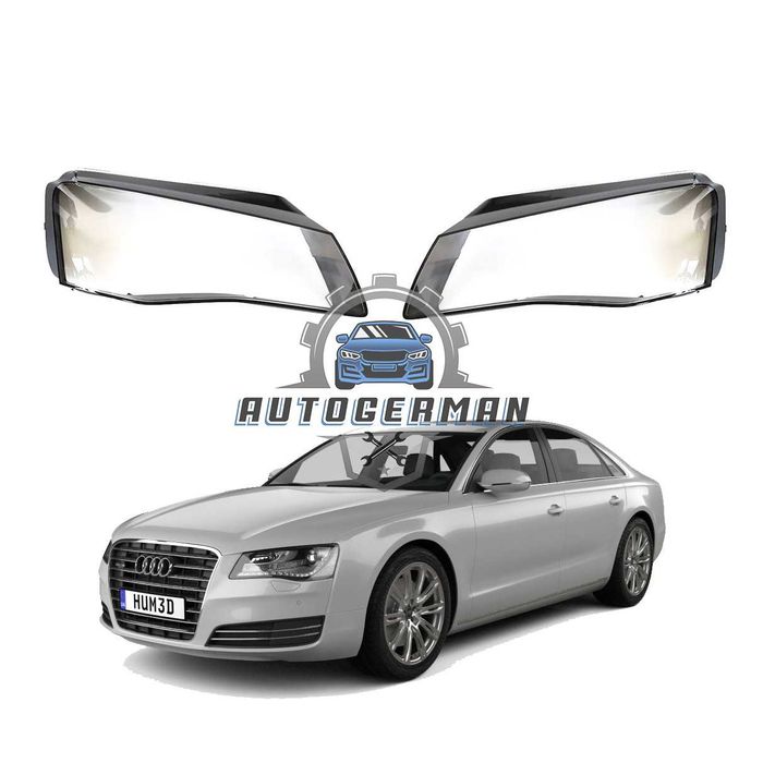 Капаци фарове Audi A8 D4 (10-13) стъкло фар крушки Ауди А8 Д4 xenon