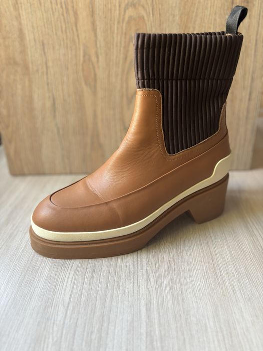 Шикарные ботинки полностью кожаные Эрмес