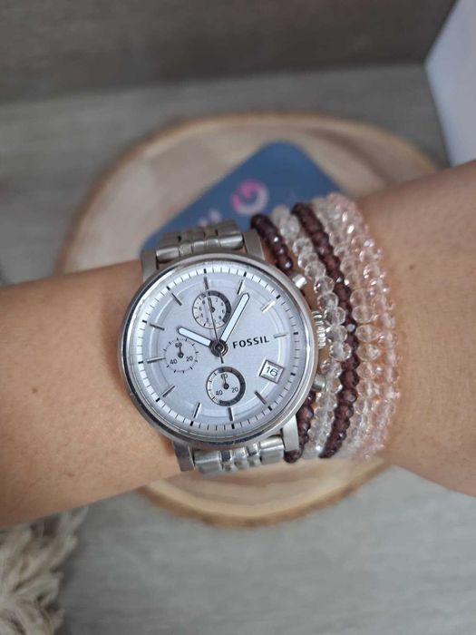 Ceas Fossil – cronograf – oțel inoxidabil – argintiu