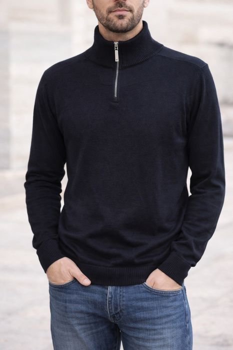 Синий классический полузамок