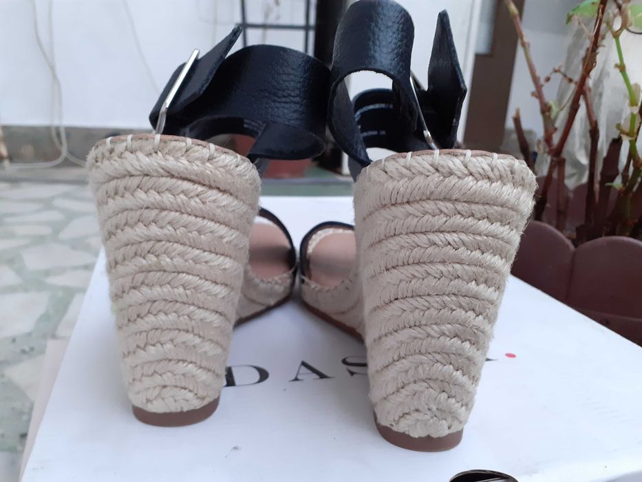 Sandale Piele naturală Steve Madden NOI talpă de cânepă iută împletită