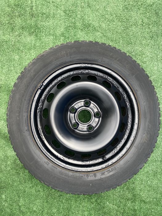 Roata rezerva OEM Originala Vw Seat Skoda R 16 5X112 6JX16H2 Et 40 8D0601027A cu anvelopa SH Michelin Alpin 205 55 16