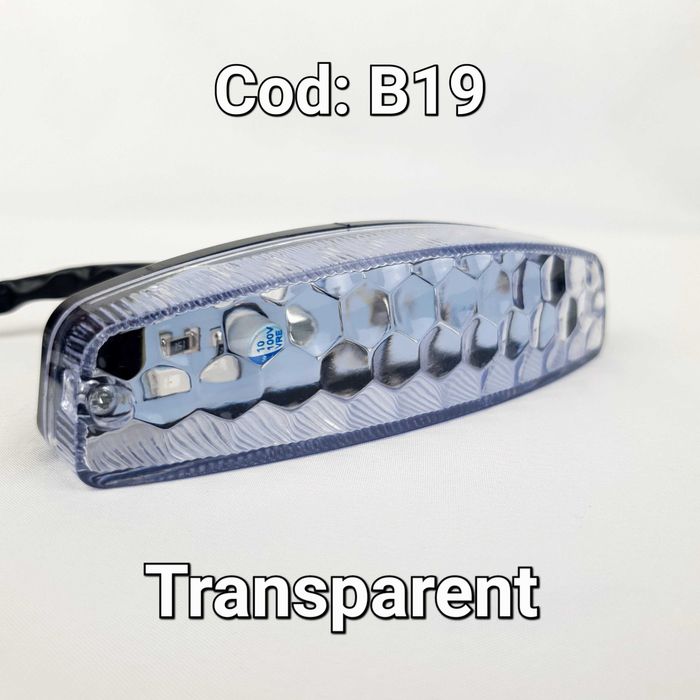 Lampă Stop LED Universală 12V pentru ATV, Quad, UTV și Motocicletă, Funcție Poziție și Frână, Lentilă Roșie sau Transparentă – B19